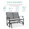 Best Choice Products 2-Person Outdoor Swing Glider, Steel Patio Loveseat, Bench Rocker w/ Armrests